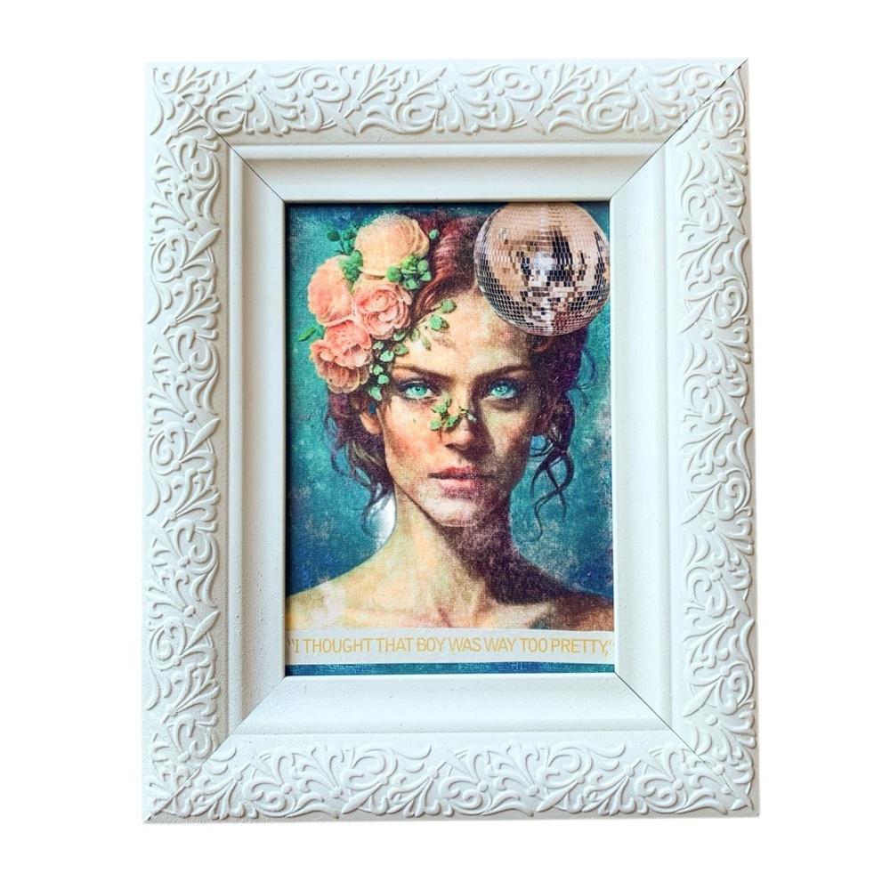 Disco Queen Framed Canvas Collage Artwork